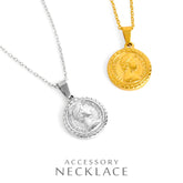 イギリスメダルコイン ステンレスネックレス ペンダント